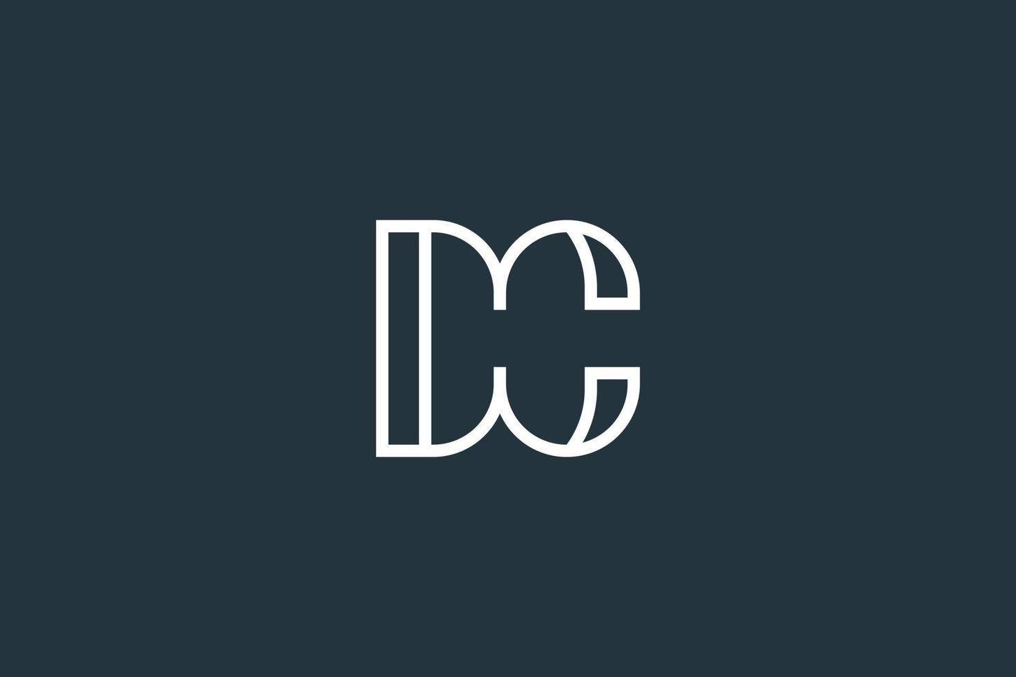 modèle de vecteur de conception de logo lettre initiale dc