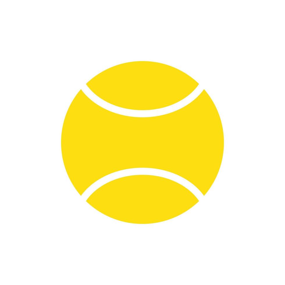 eps10 vecteur jaune paddle ball solide icône ou logo dans un style moderne simple et branché isolé sur fond blanc