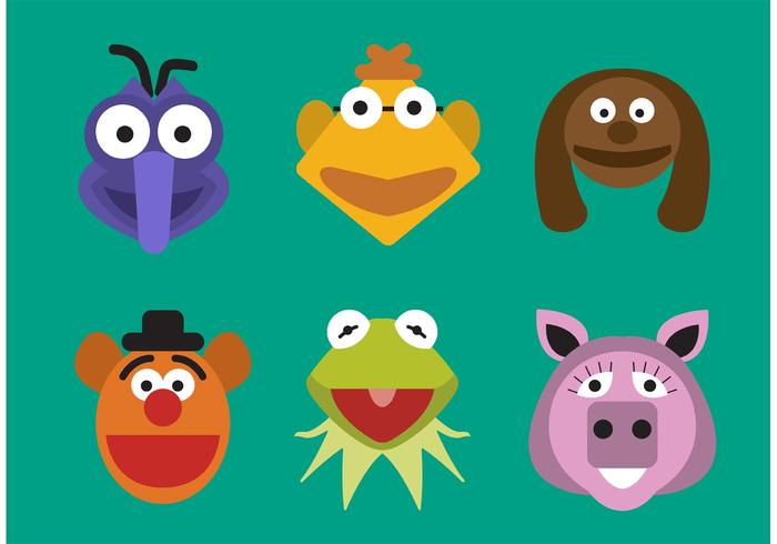 Personnages de muppet vectoriel