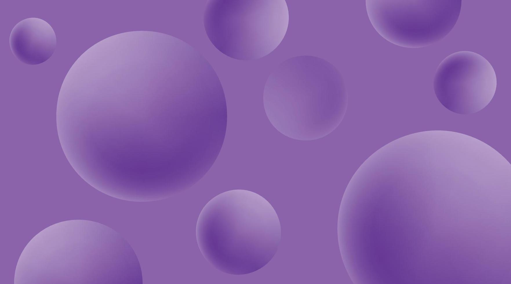 abstrait 3d violet sphères fond d'écran dégradé géométrique et bannière modèle de vecteur gratuit