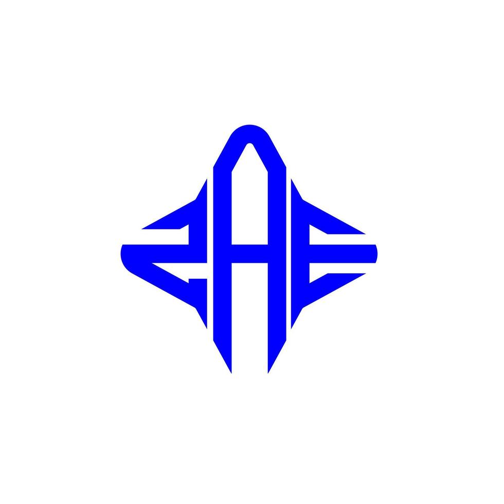 création de logo de lettre zae avec graphique vectoriel
