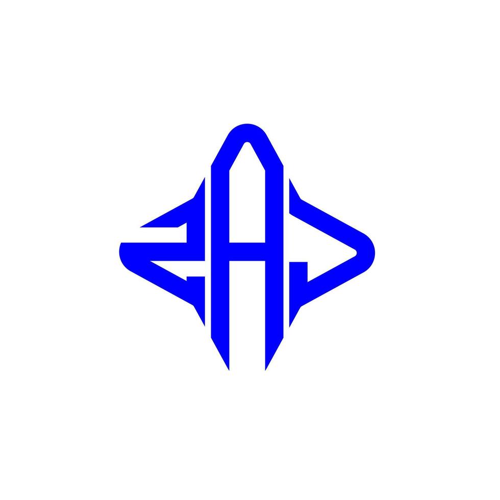 création de logo de lettre zaj avec graphique vectoriel