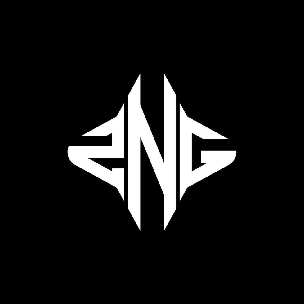 création de logo de lettre zng avec graphique vectoriel