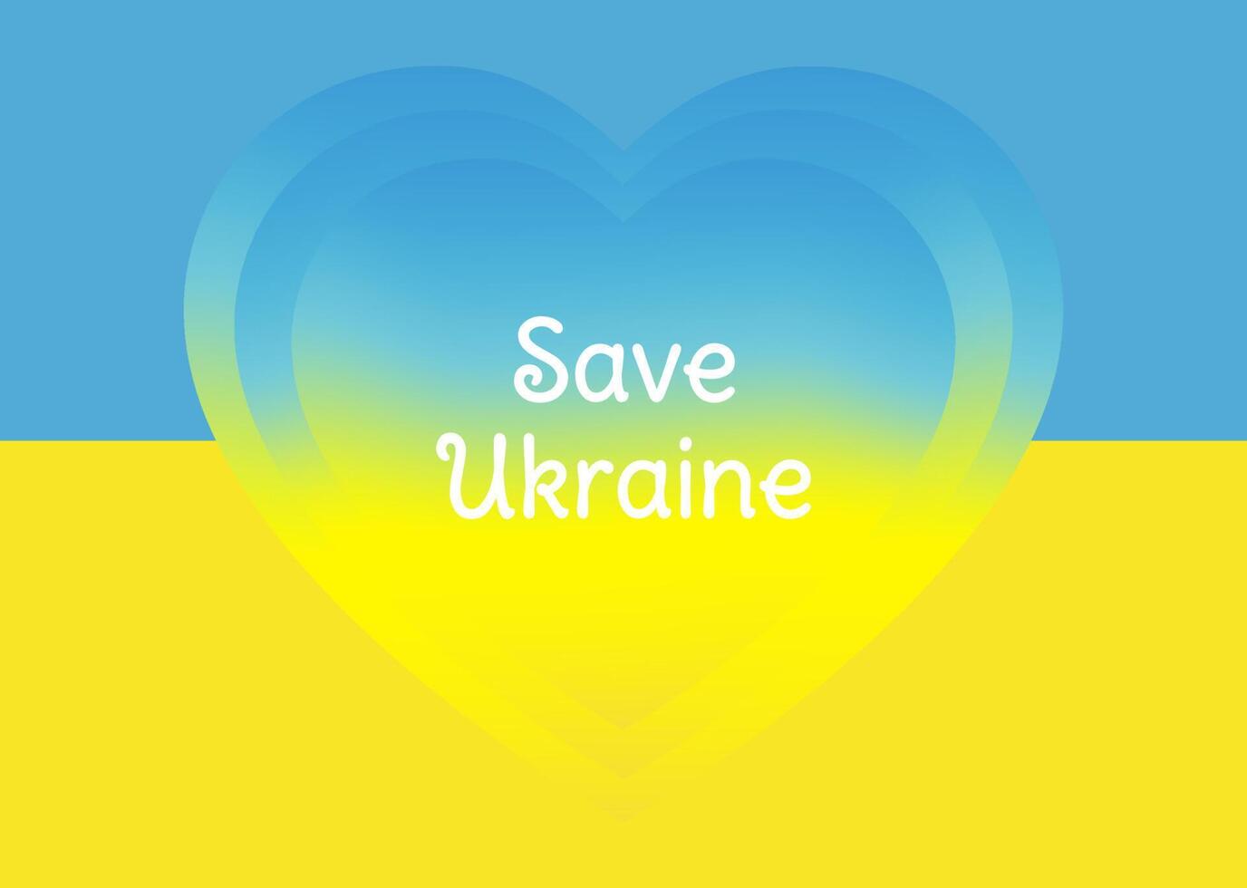 drapeau de l'ukraine sous la forme d'un coeur. le concept de paix en ukraine. illustration vectorielle. conflit ukraine russie vecteur