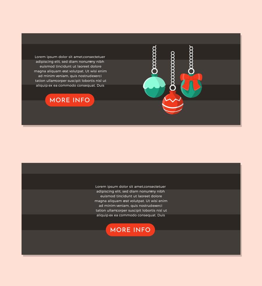 modèle de conception de décor de bannière de décoration de noël réaliste vecteur