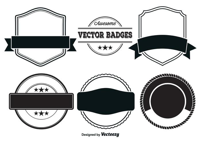 Modèles de badges vectoriels vecteur