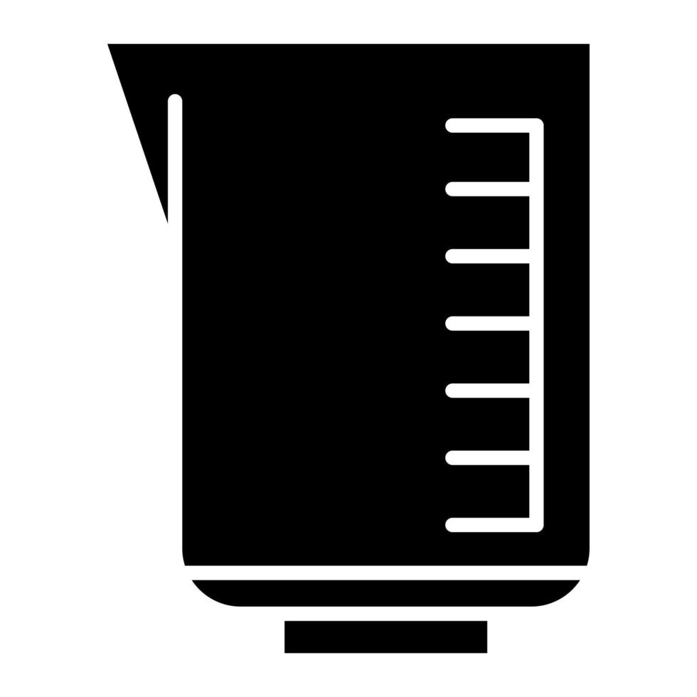 icône de glyphe de tasse à mesurer vecteur