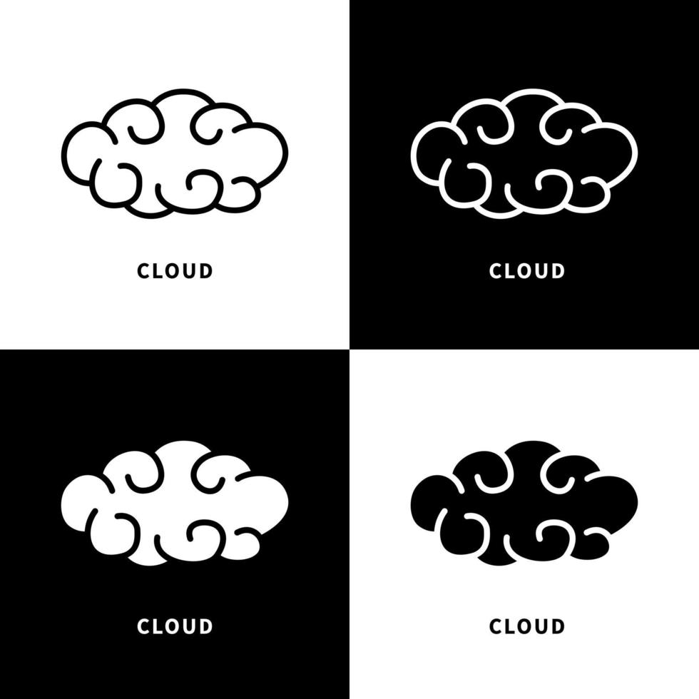 icône d'élément de nuage. vecteur de logo de nuages