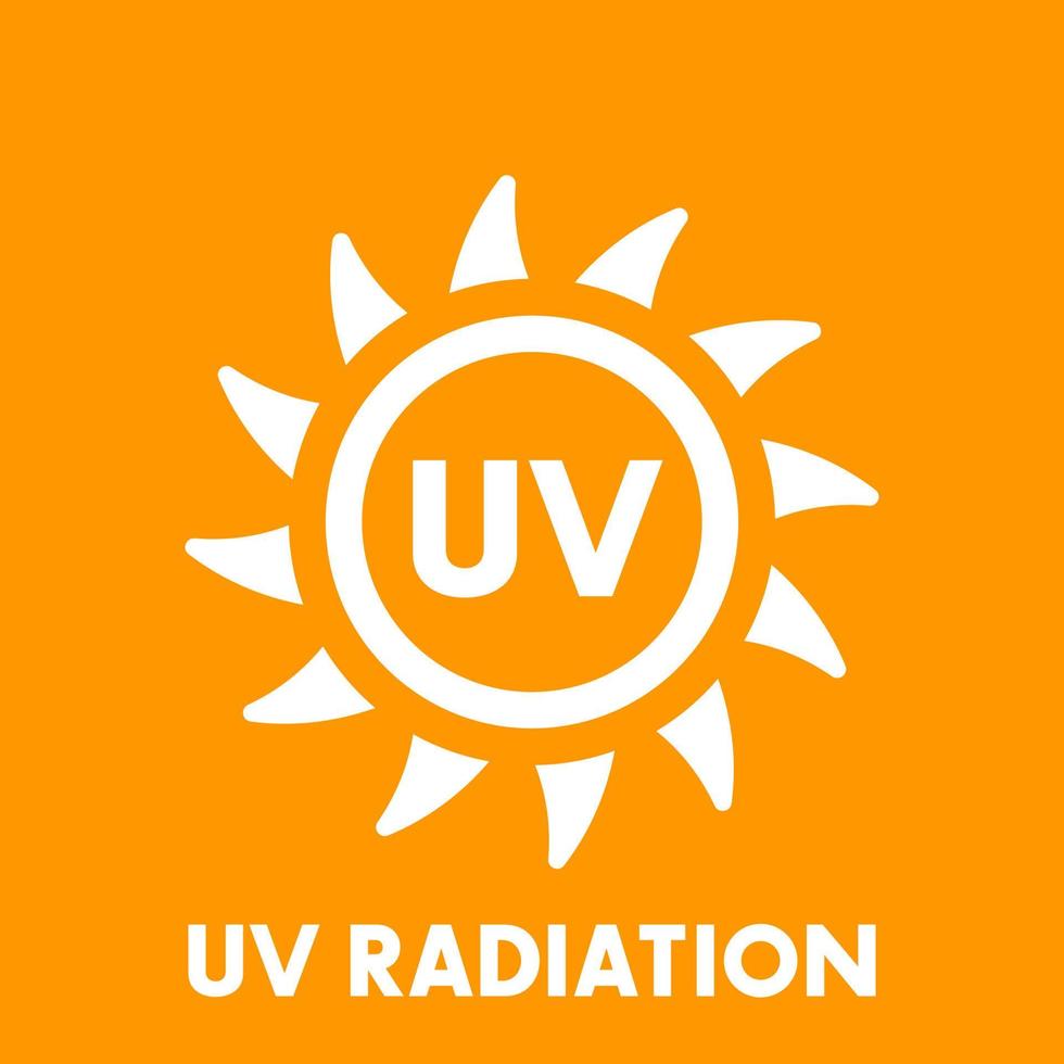 signe de vecteur de rayonnement uv