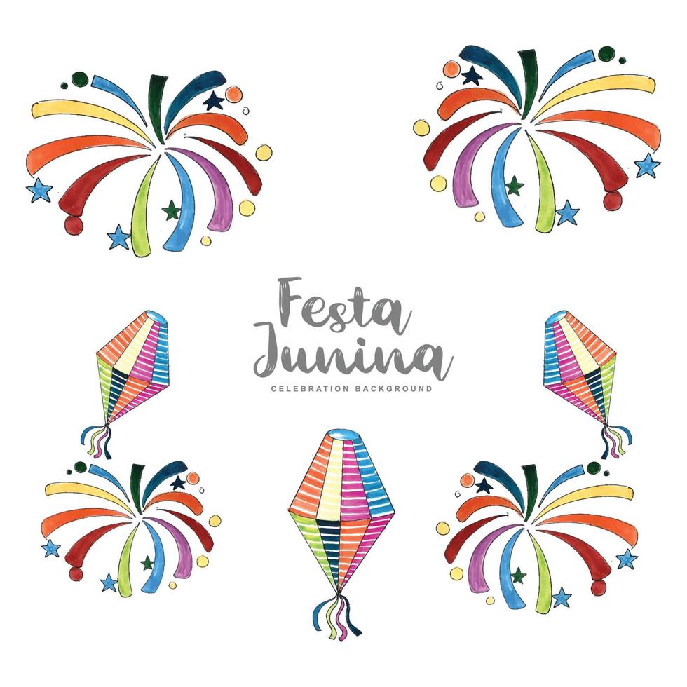 festa junina brésil célébration de l'événement beau fond de carte vecteur