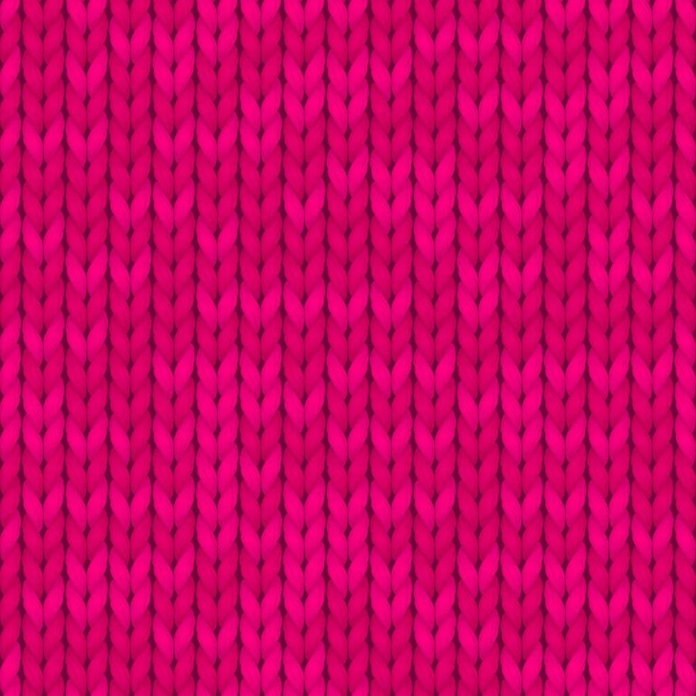 motif tricoté sans couture. étoffe de laine. motif tricoté rose. illustration pour la conception, les arrière-plans, le papier peint. illustration vectorielle. vecteur