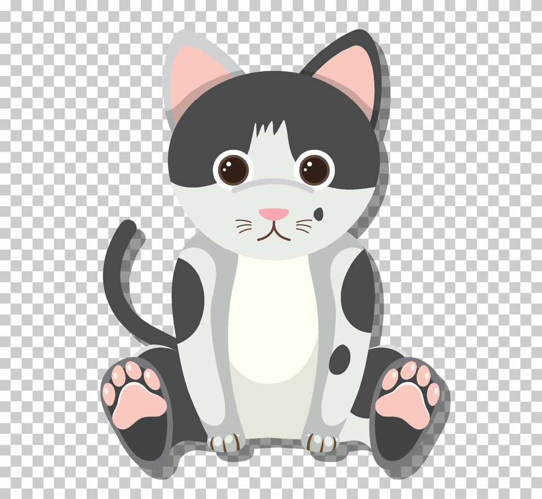 chaton mignon en style cartoon plat vecteur