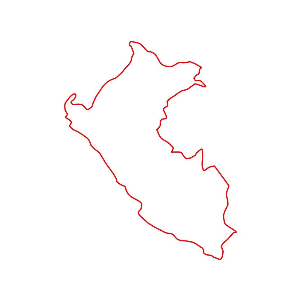 Carte du Pérou illustrée vecteur