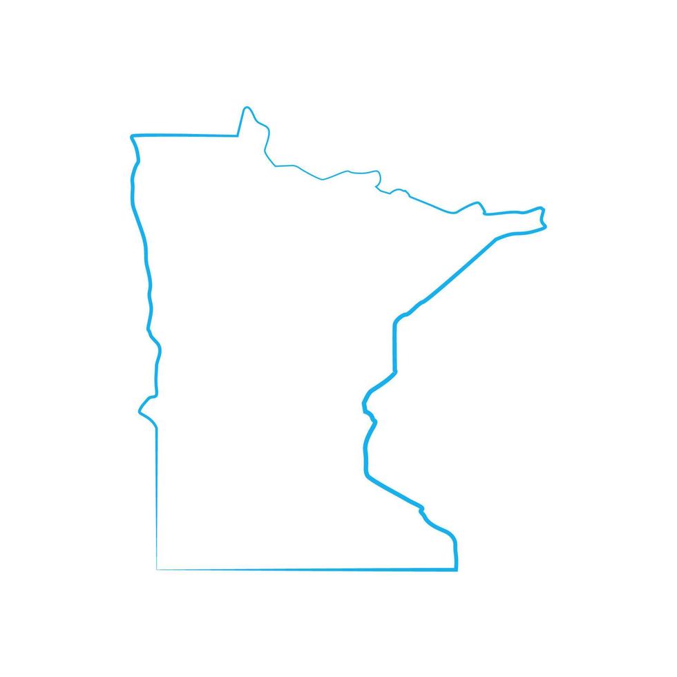 carte du minnesota illustrée vecteur