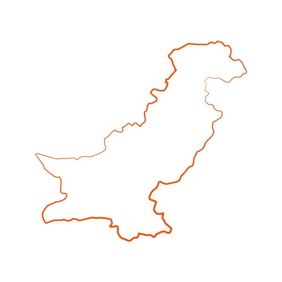 carte illustrée du pakistan vecteur