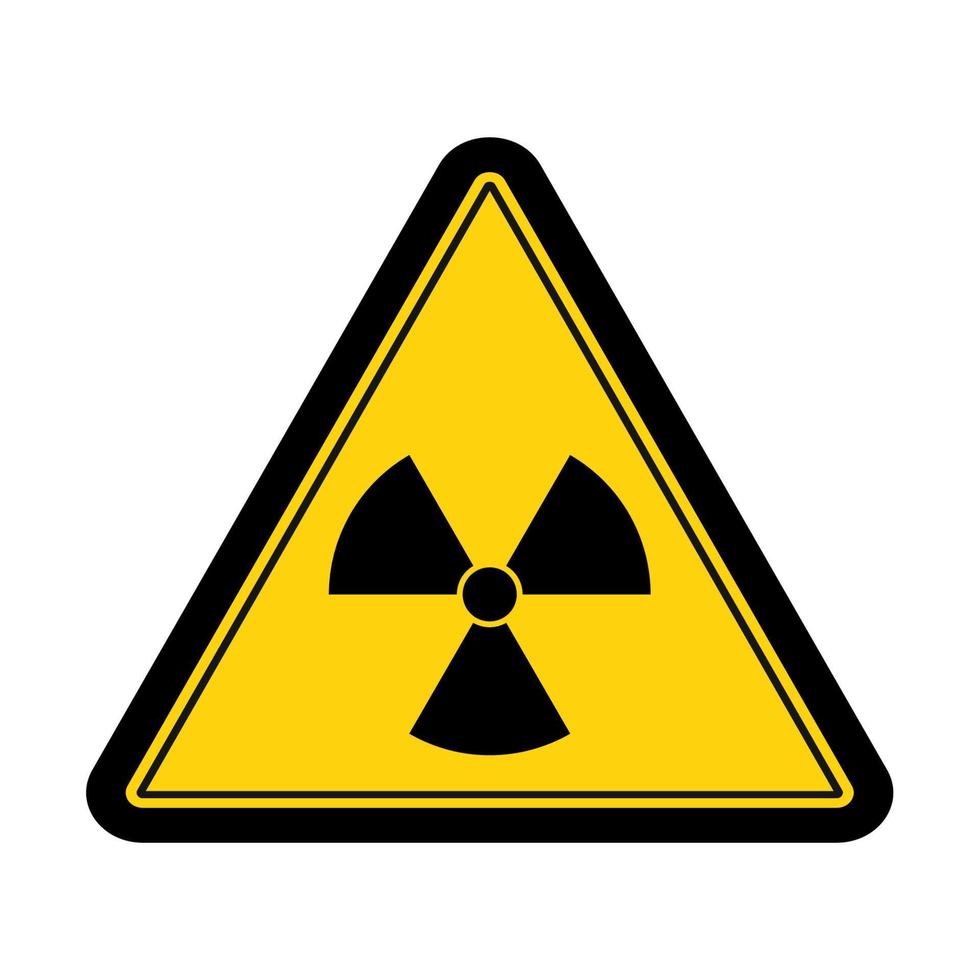 illustration vectorielle de conception de signe radioactif d'avertissement vecteur