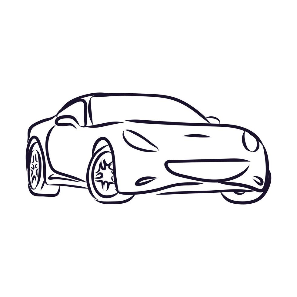 croquis de vecteur de voiture de sport