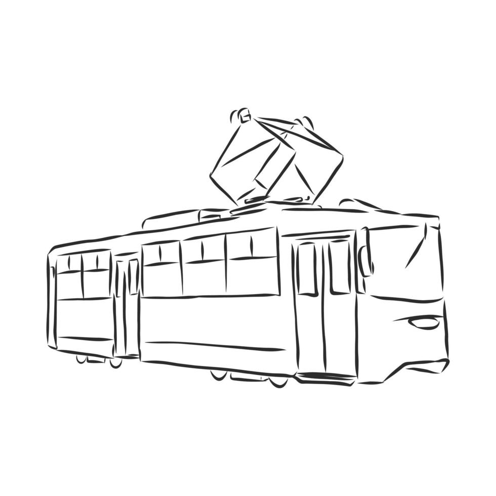 croquis de vecteur de tram