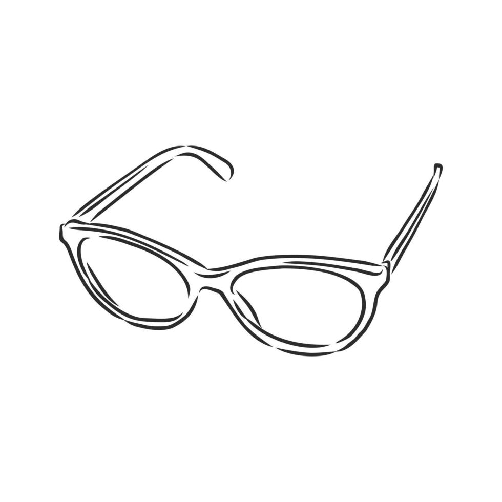 croquis de vecteur de lunettes