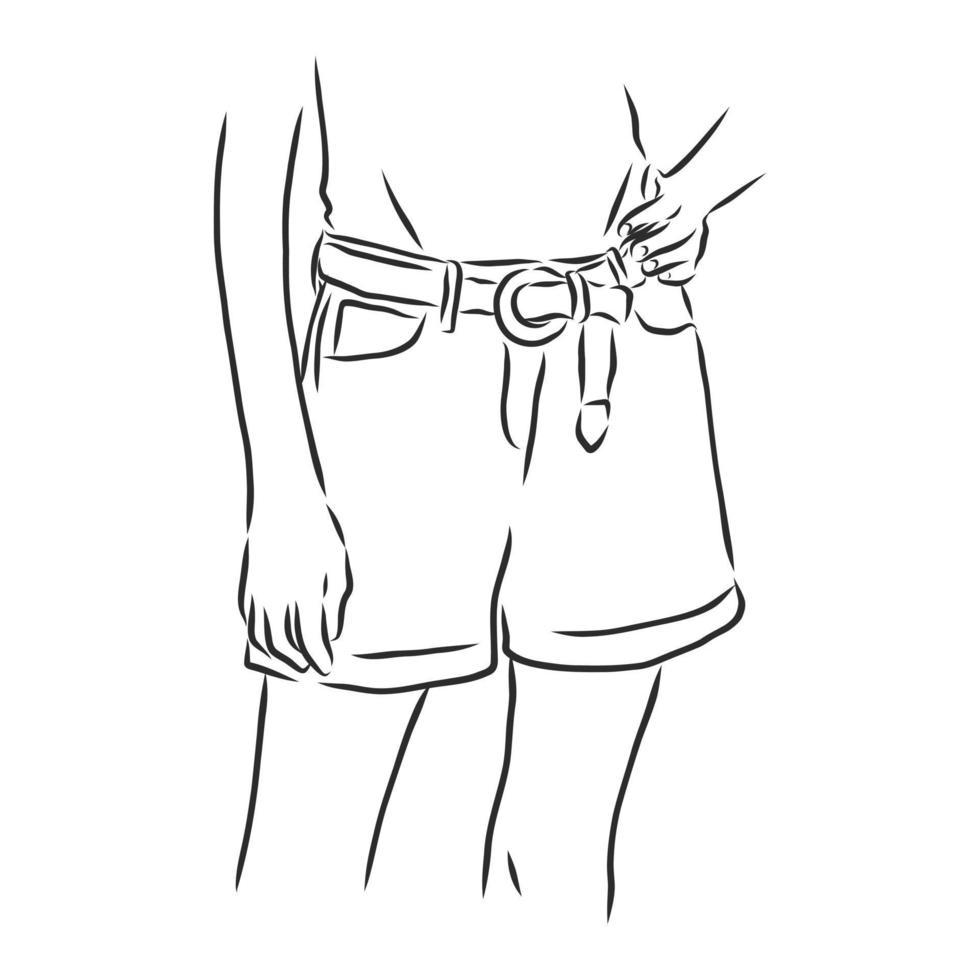 croquis de vecteur de short