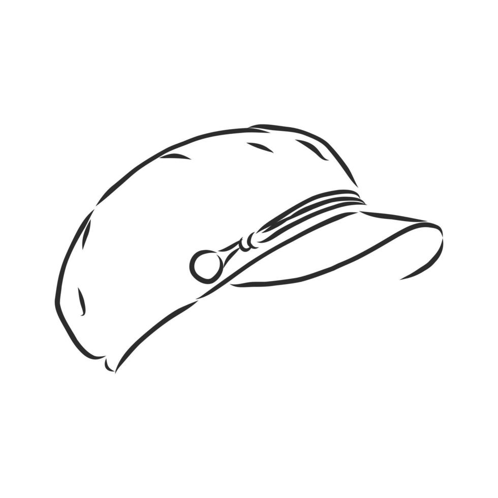 croquis de vecteur de casquette