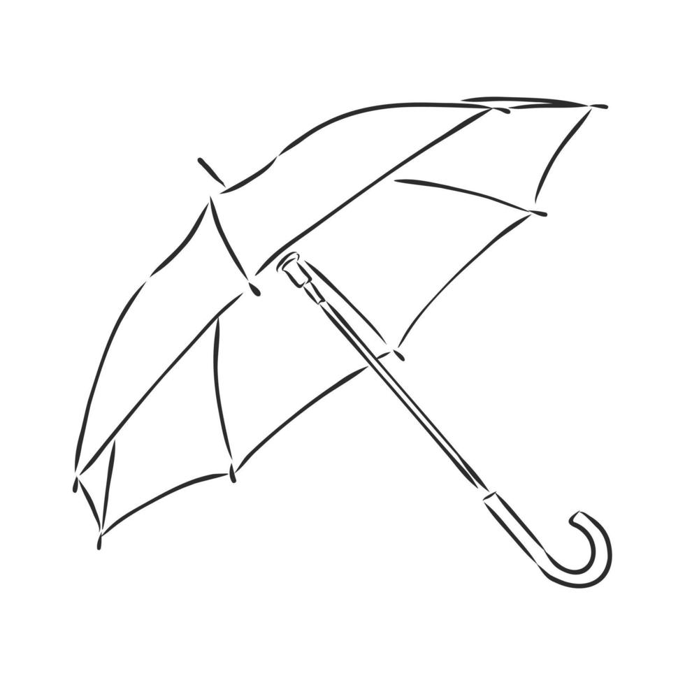 croquis de vecteur de parapluie