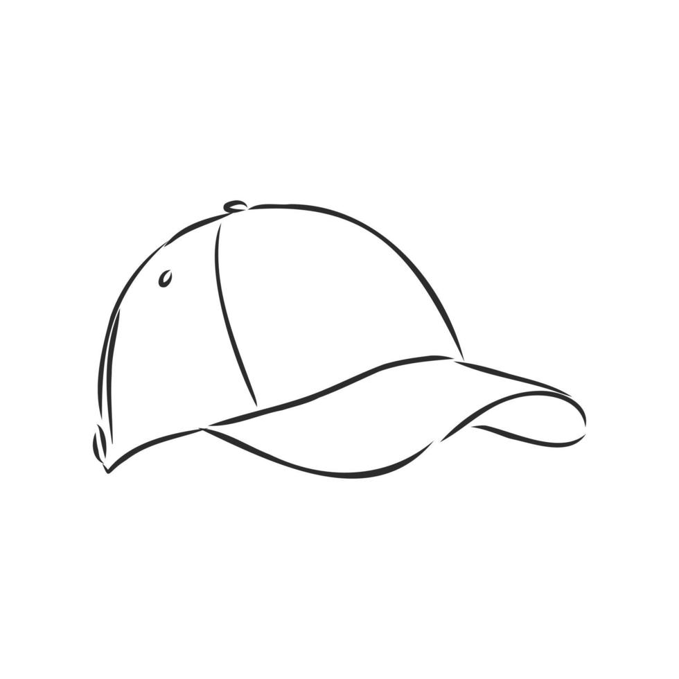 croquis de vecteur de casquette