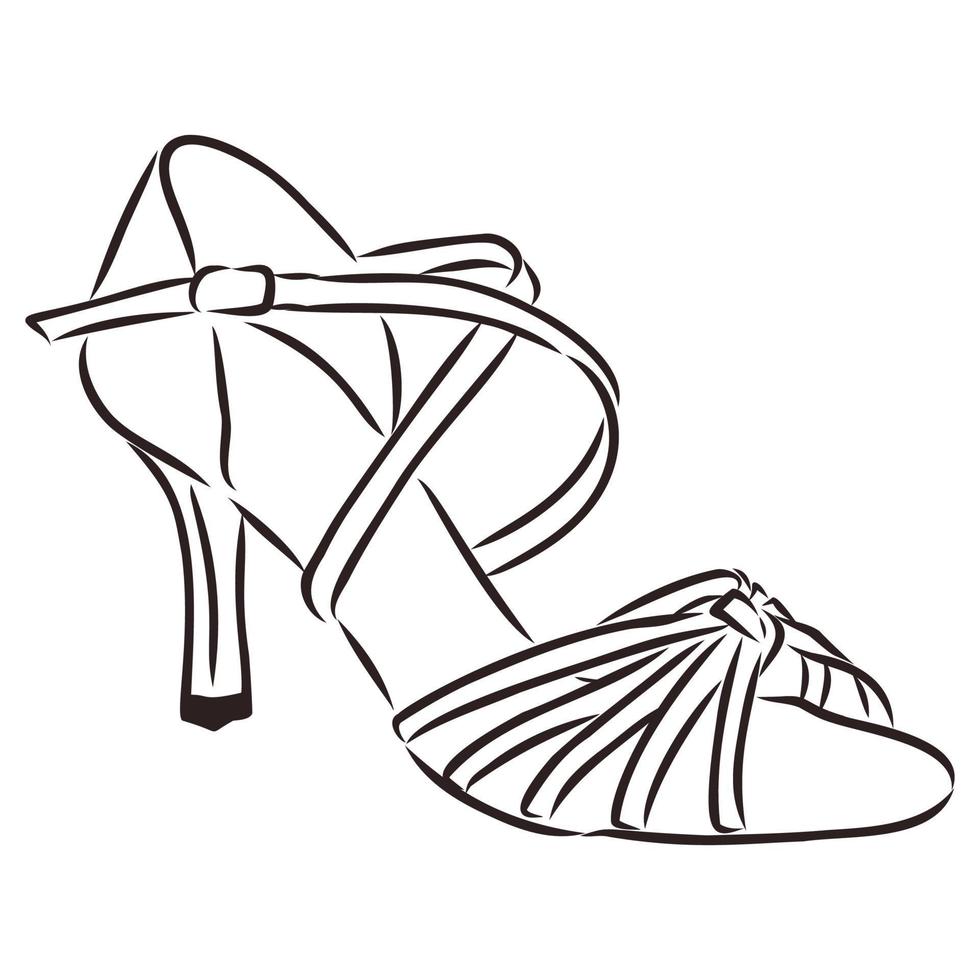 croquis de vecteur de chaussures pour femmes