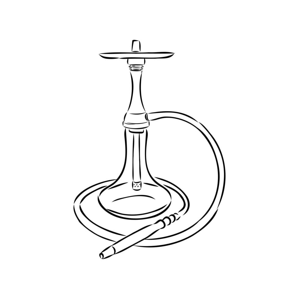 croquis de vecteur de narguilé