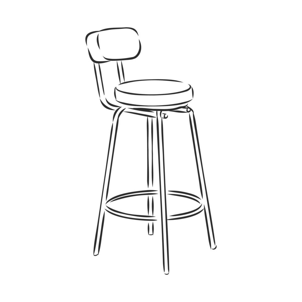 croquis de vecteur de tabouret de bar