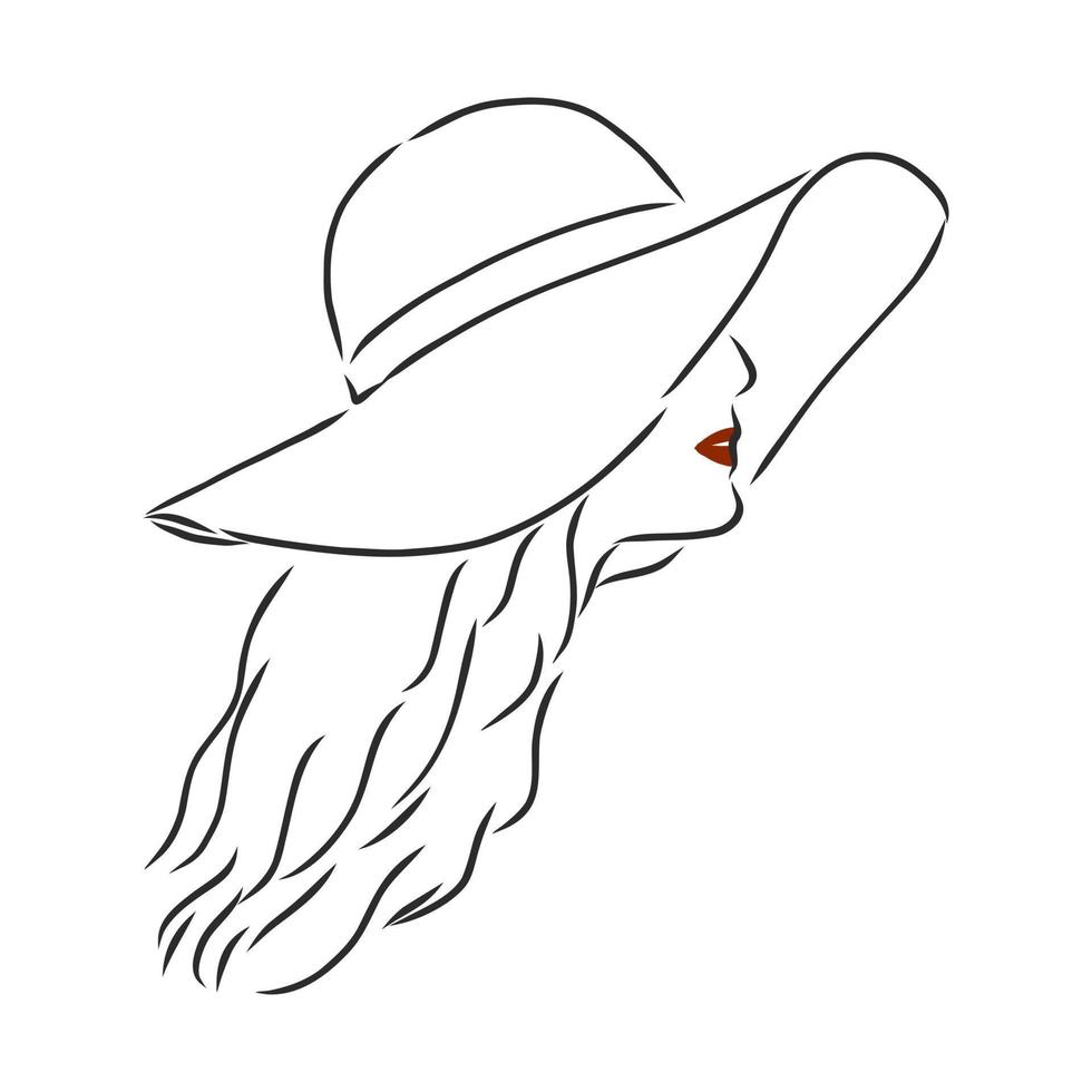 croquis de vecteur de chapeau