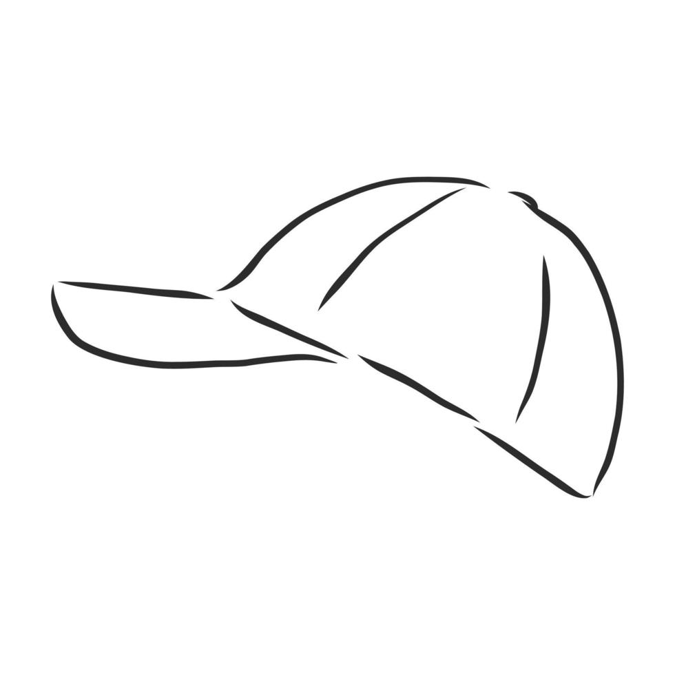 croquis de vecteur de casquette