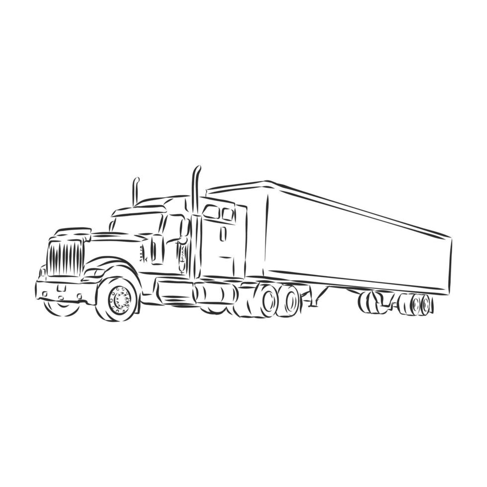 croquis de vecteur de camion