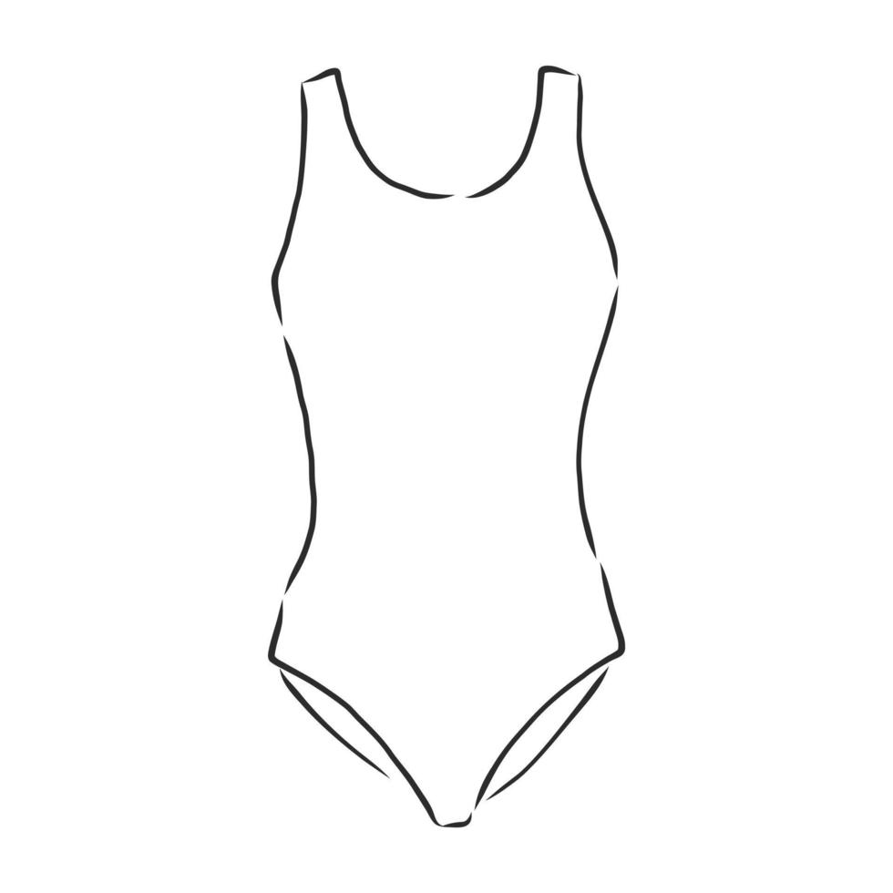 croquis de vecteur de maillot de bain