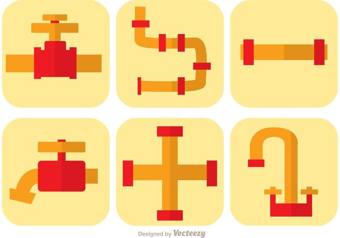 Vecteur d'icônes de tuyaux d'égout