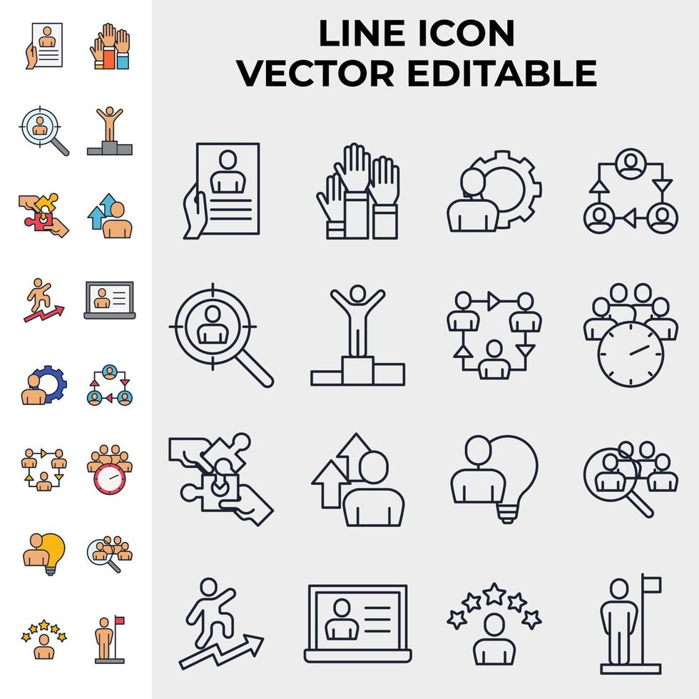 les gens d'affaires définissent le modèle de symbole d'icône pour l'illustration vectorielle du logo de la collection de conception graphique et web vecteur