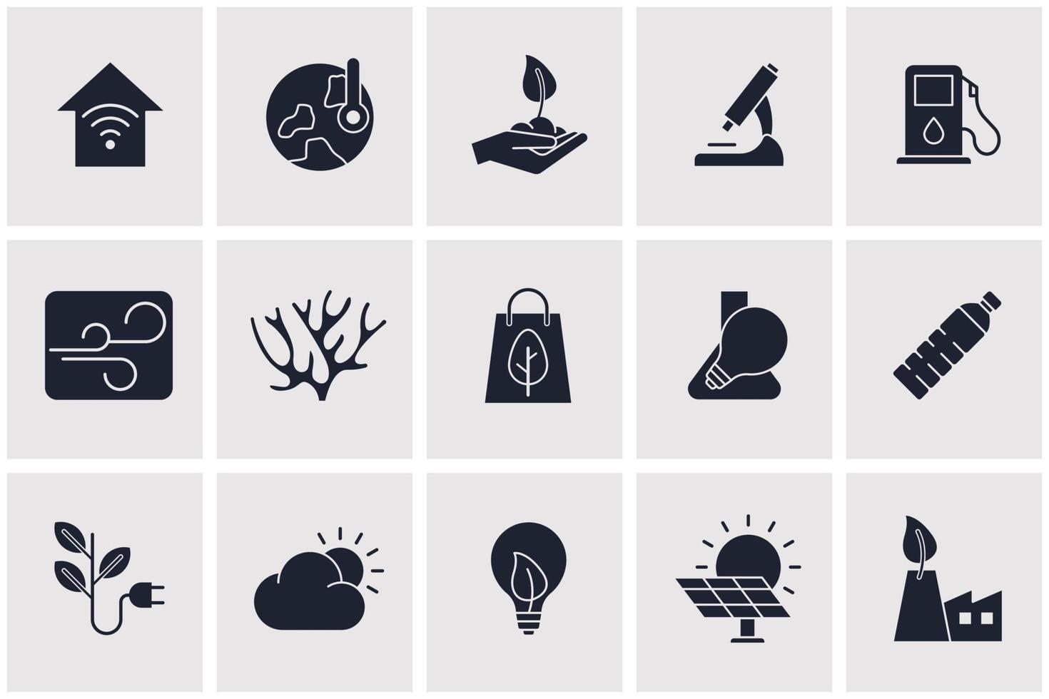 écologie et environnement définir un modèle de symbole d'icône pour l'illustration vectorielle du logo de la collection de conception graphique et web vecteur