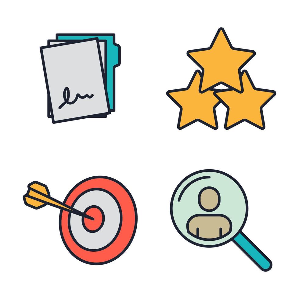 modèle de symbole d'icône de jeu de chasse de têtes et de recrutement pour l'illustration vectorielle de logo de collection de conception graphique et web vecteur