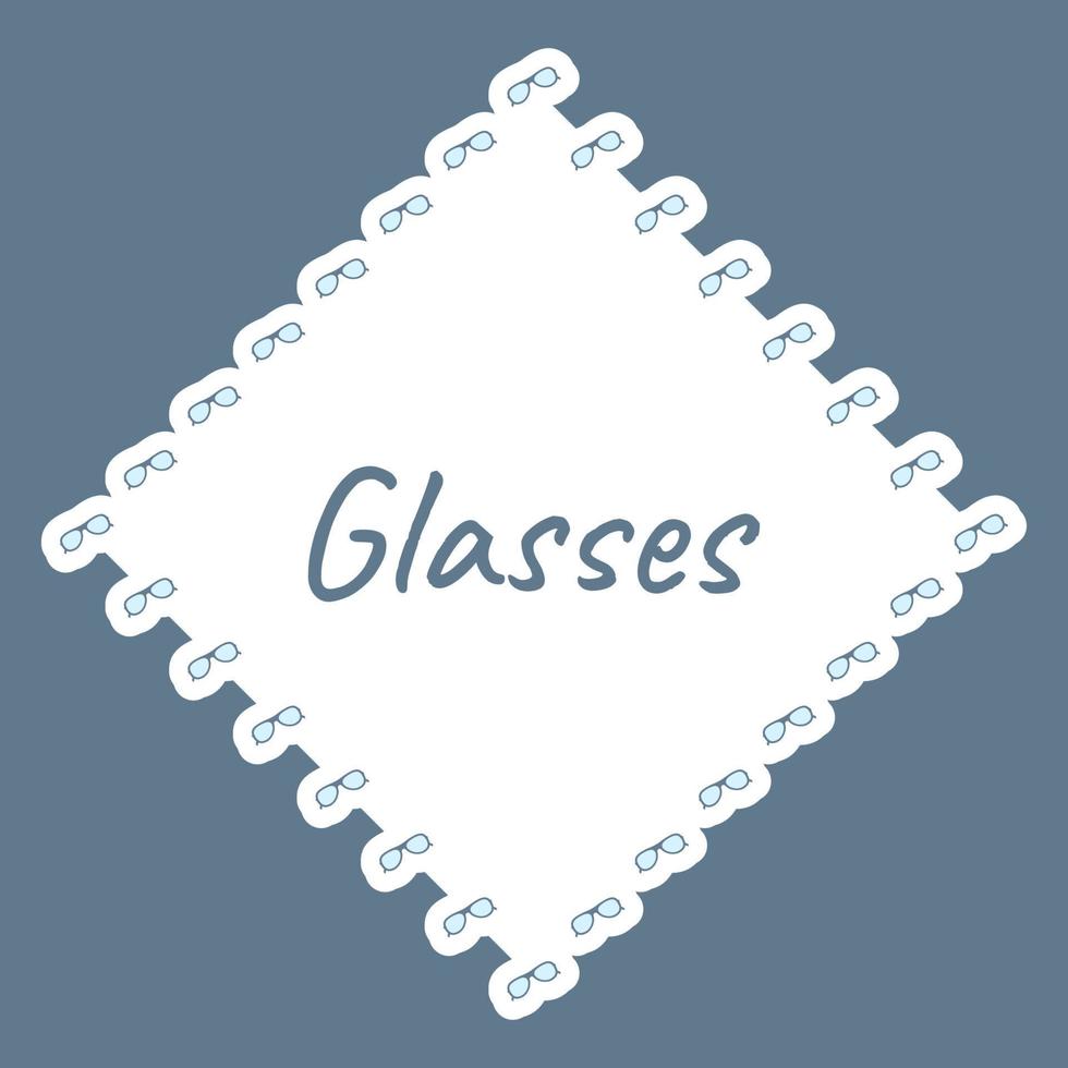bordure avec des lunettes pour bannière, affiche et carte de voeux vecteur