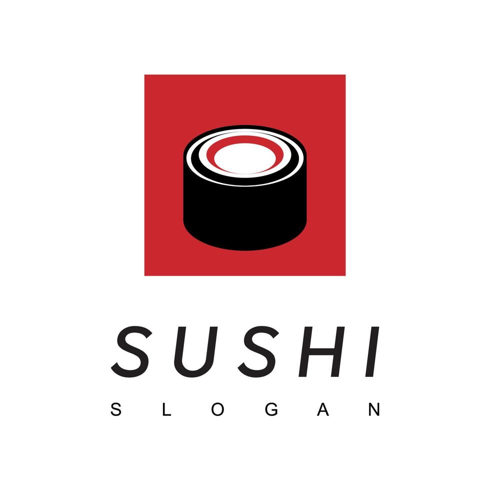 cuisine japonaise, modèle de logo de sushi vecteur