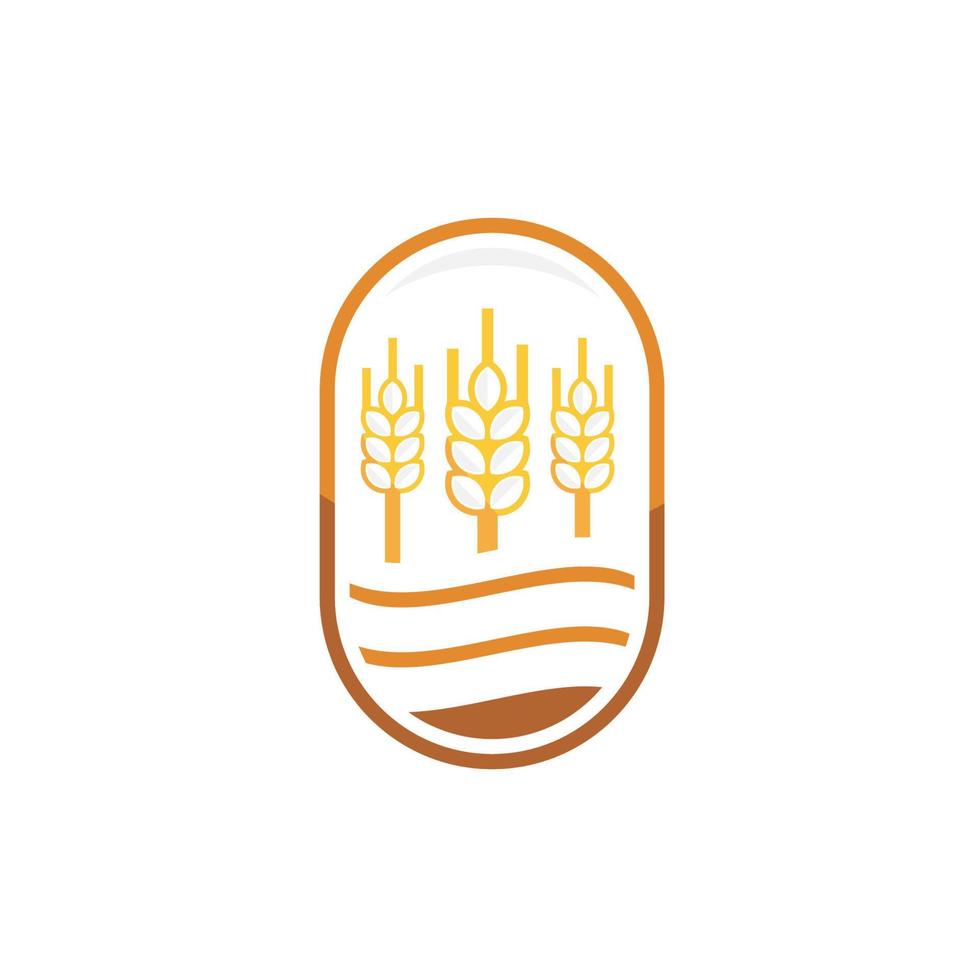 création d'étiquettes de blé pour le logo du pain vecteur