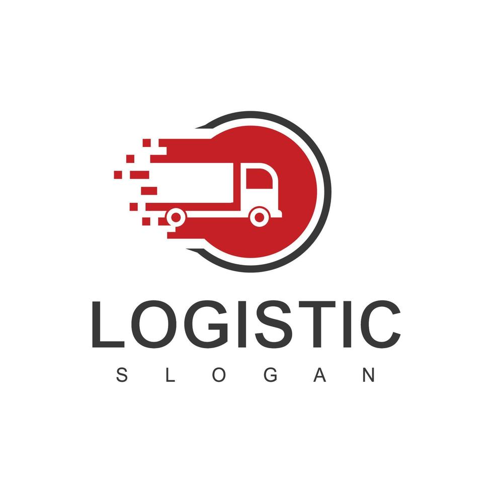 modèle de logo logistique, icône d'entreprise d'expédition et de transport vecteur