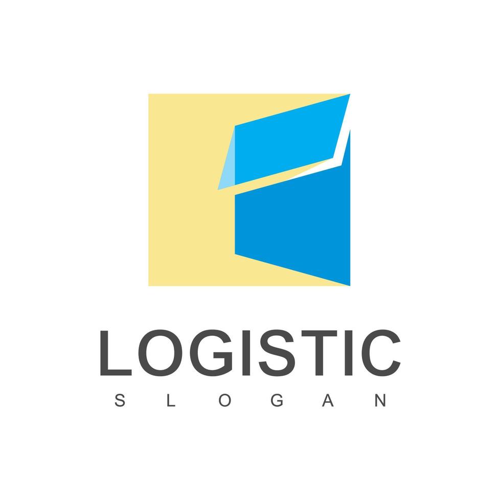 modèle de conception de logo logistique vecteur