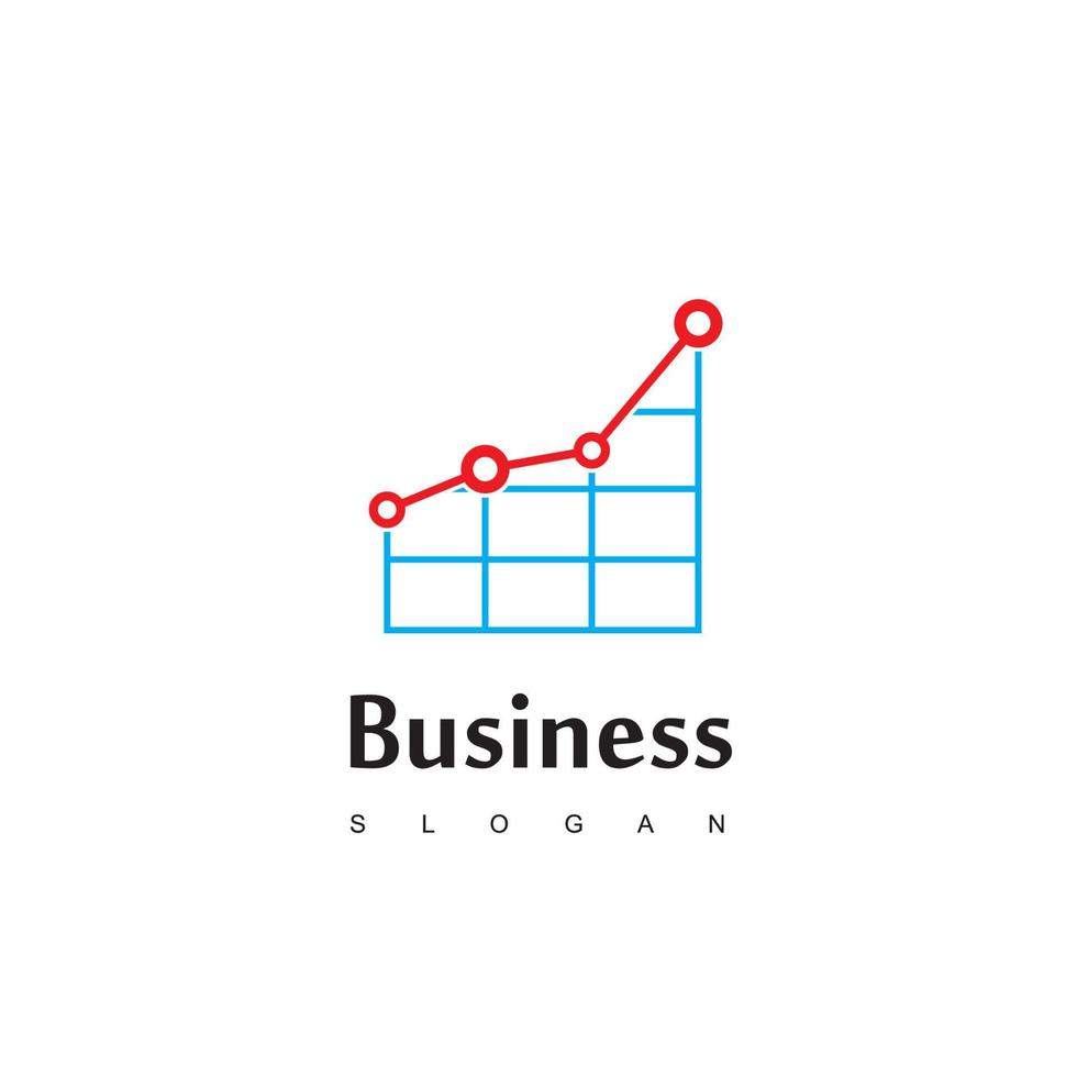 logo d'entreprise avec un bon diagramme de progression pour une entreprise ou une société de vente vecteur