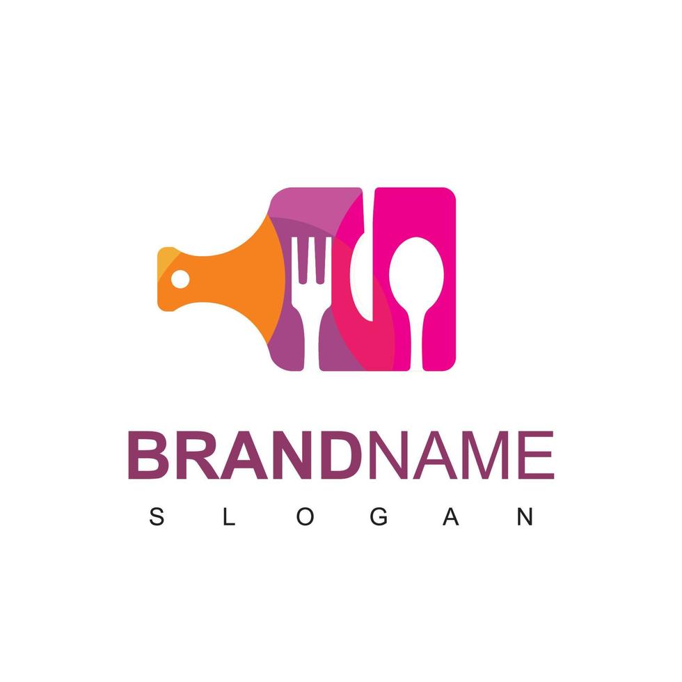 modèle de conception de logo de cuisine vecteur