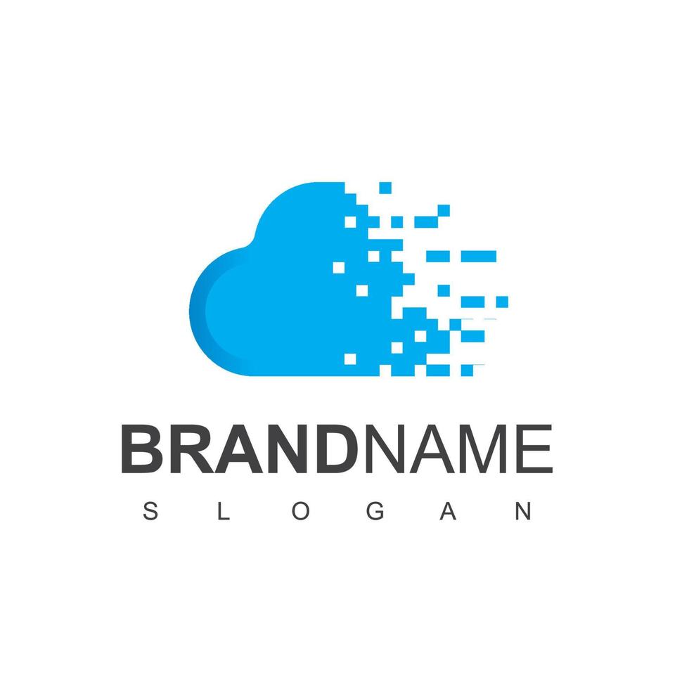 modèle de conception de logo cloud rapide vecteur