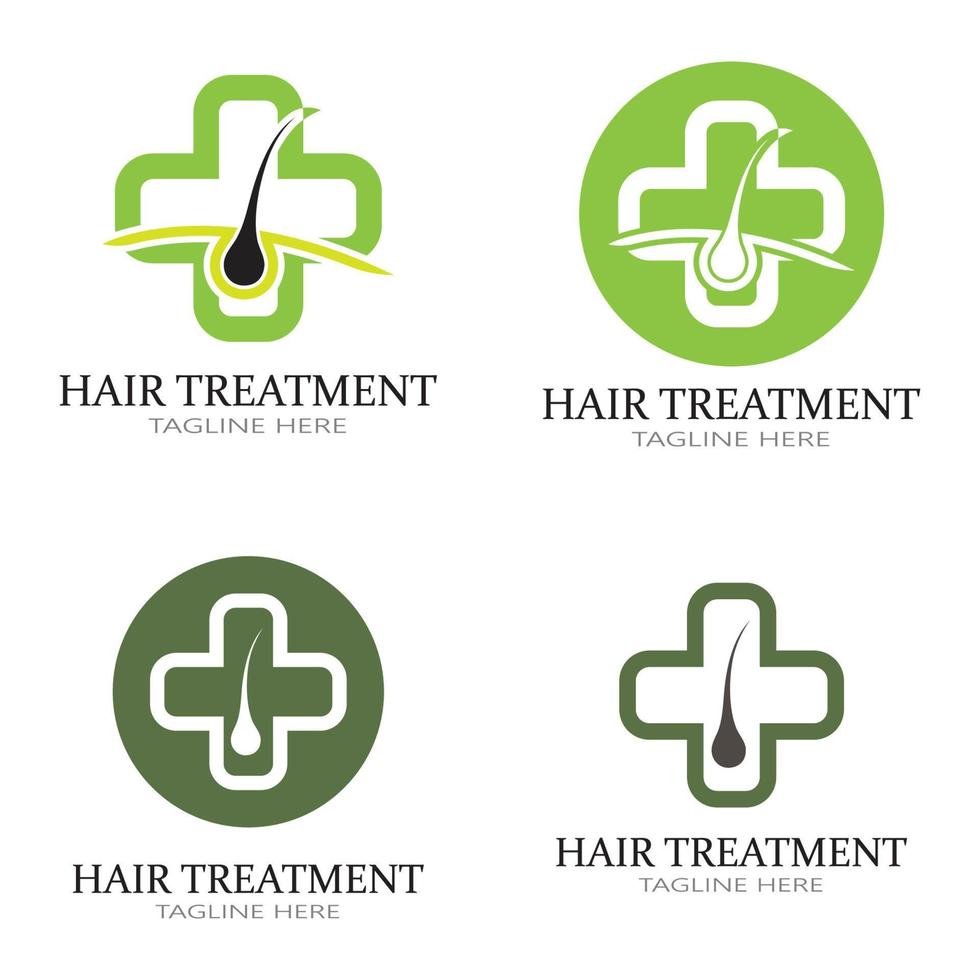 traitement des cheveux logo suppression logo image vectorielle illustration de conception vecteur