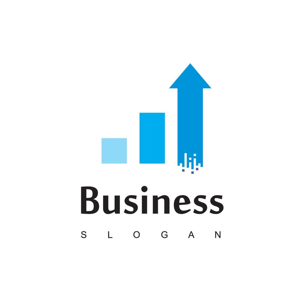logo d'entreprise avec un bon diagramme de progression pour une entreprise ou une société de vente vecteur