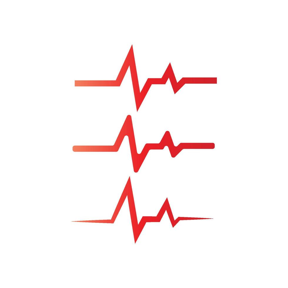 modèle de vecteur d'illustration de ligne d'impulsion