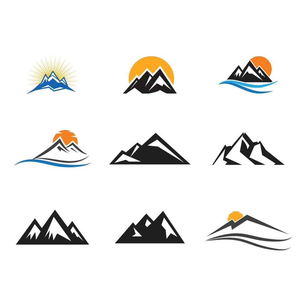 montagne icône logo modèle vector illustration design